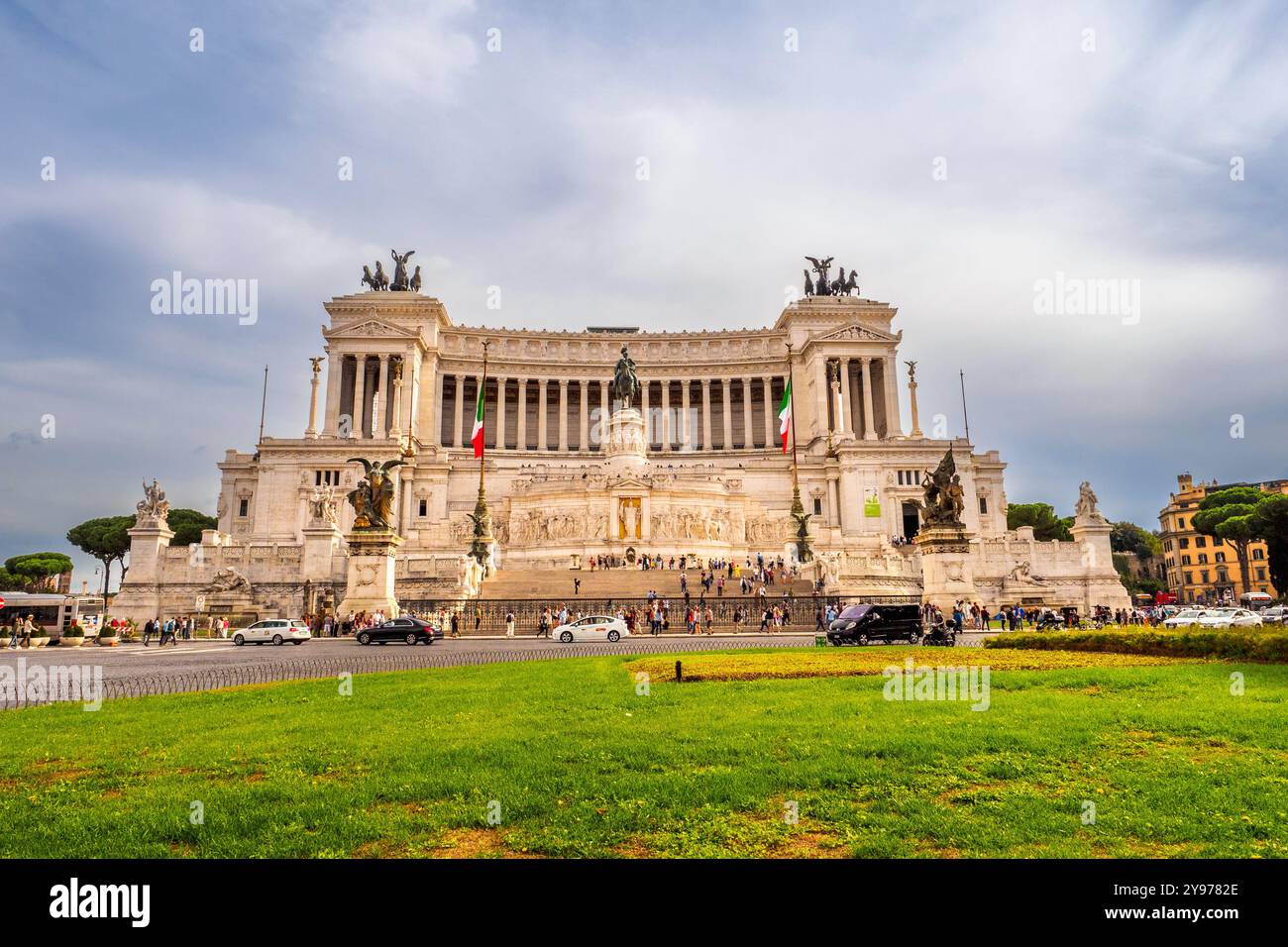 Le monument 'Vittoriano' ou Altare della Patria (autel de la Patrie) - Rome Italie Banque D'Images