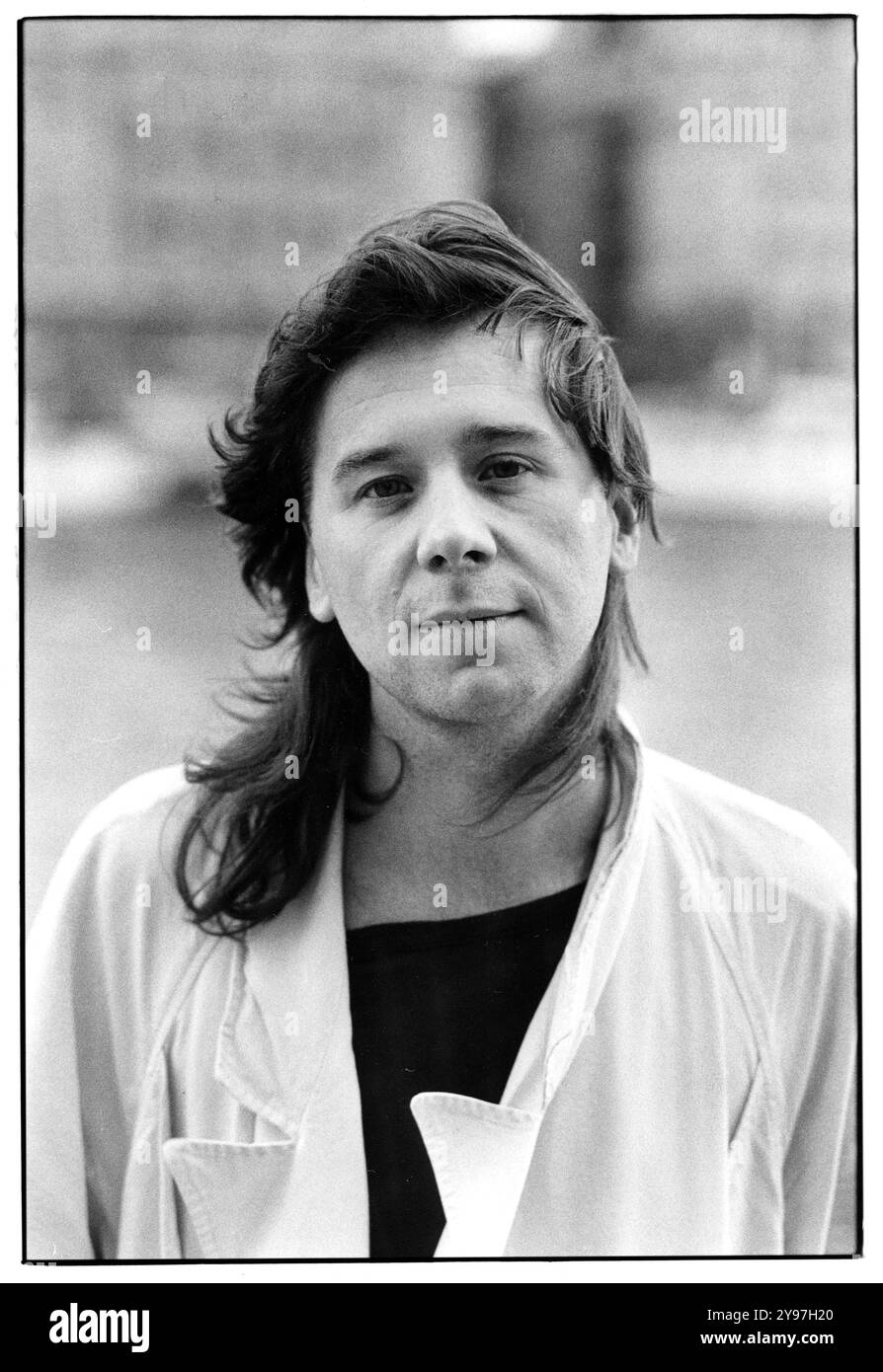 Jim Kerr, chanteur UK, fondateur du groupe simple Minds à Stockholm, Suède, le 18 mai 1987. Photo : Gunnar Bergkrantz/Aftonbladet/TT code 2723 Banque D'Images