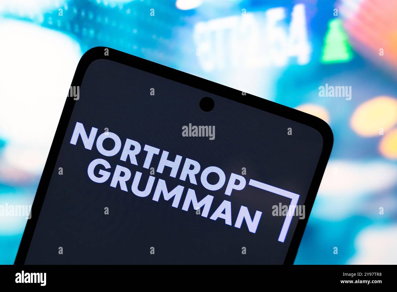 2 septembre 2024, Paraguay. Dans cette illustration photo, le logo Northrop Grumman Corporation est affiché sur l'écran d'un smartphone Banque D'Images