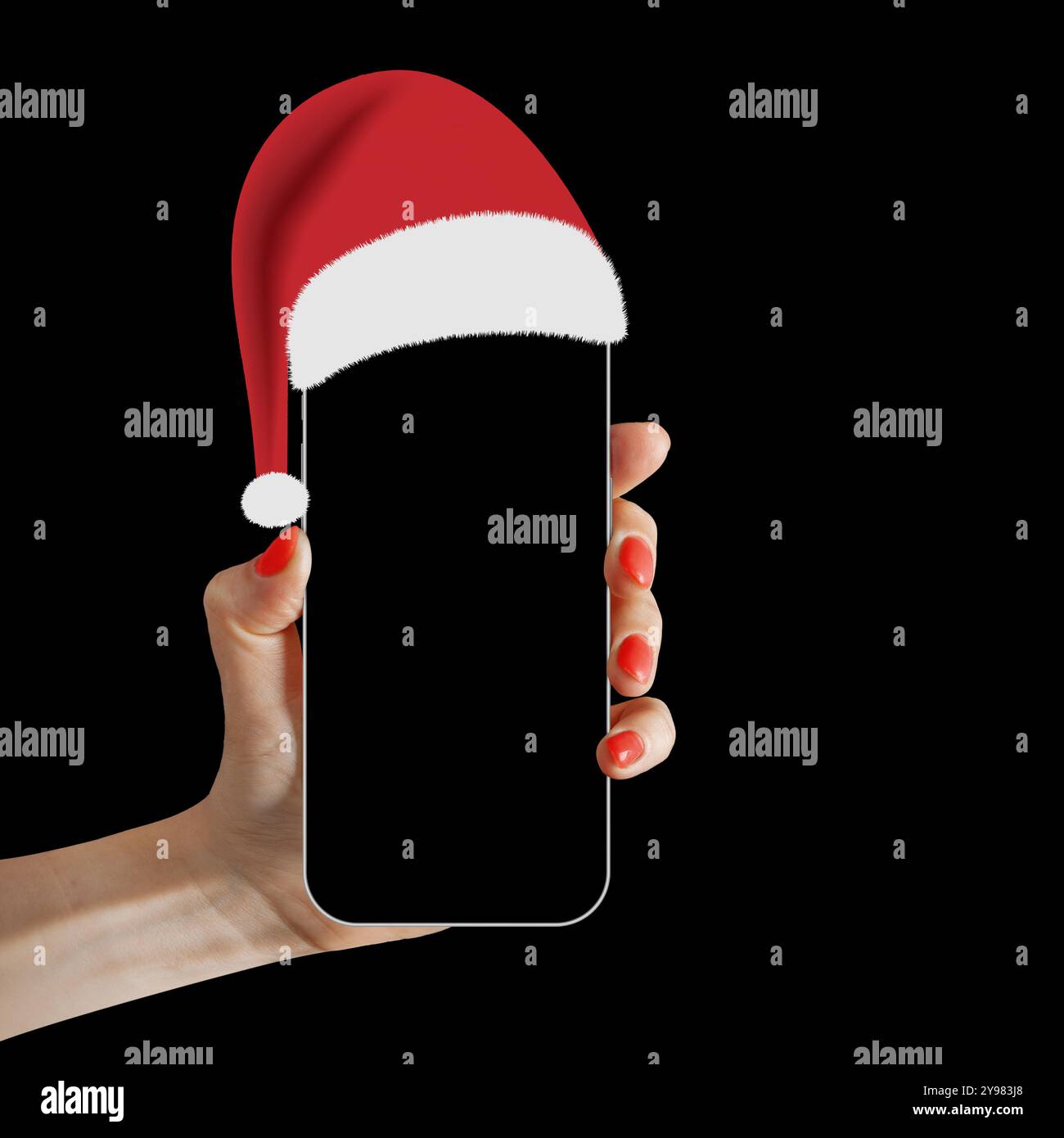 Photo de Noël sur fond noir Banque D'Images