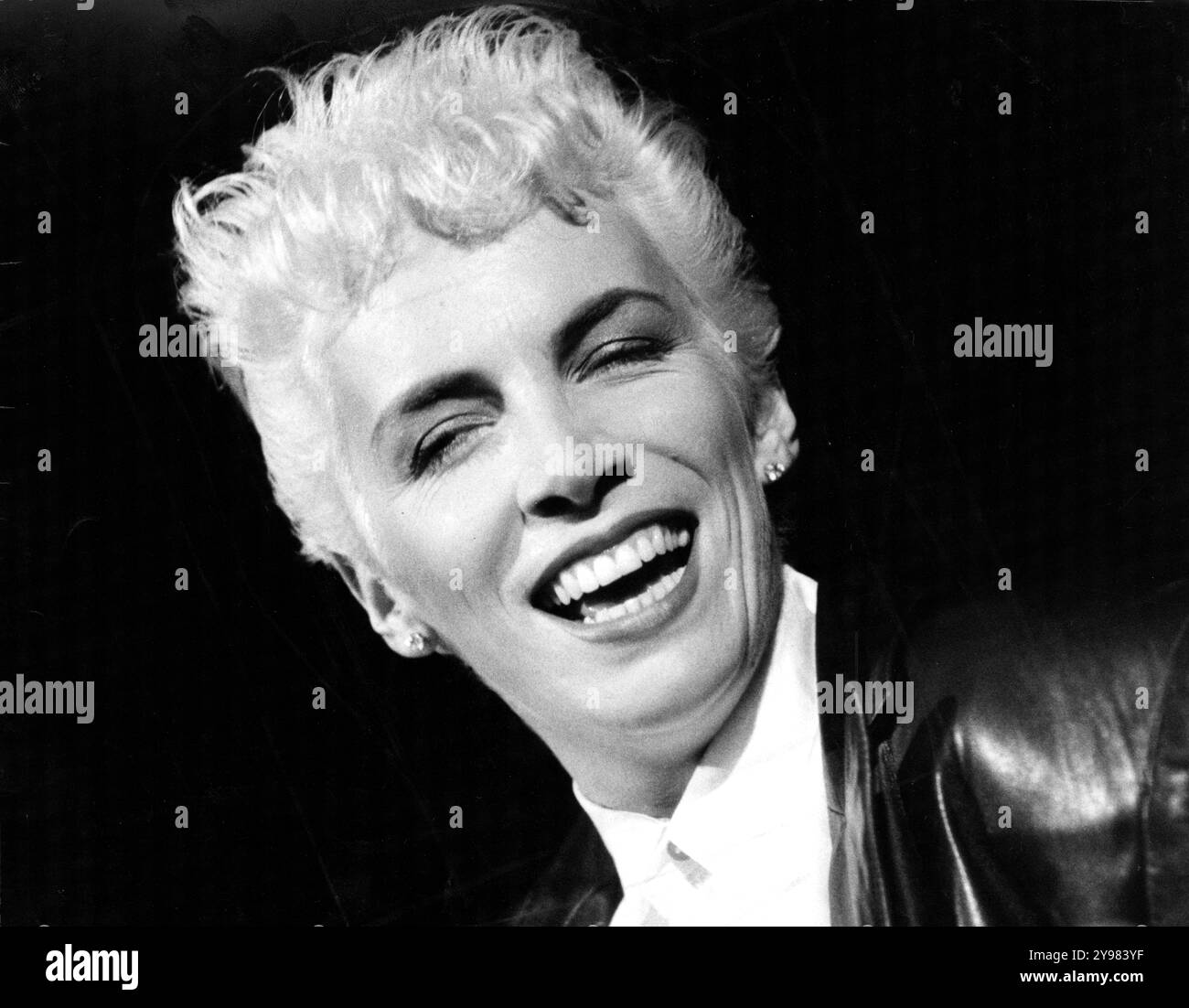 Eurythmics, groupe de musique Grande-Bretagne au Johanneshovs Isstadion, Hovet. Annie Lennox, chanteuse UK, à Stockholm, Suède, le 3 octobre, 1986. photo : Gunnar Bergkrantz/Aftonbladet/TT code 2723 Banque D'Images