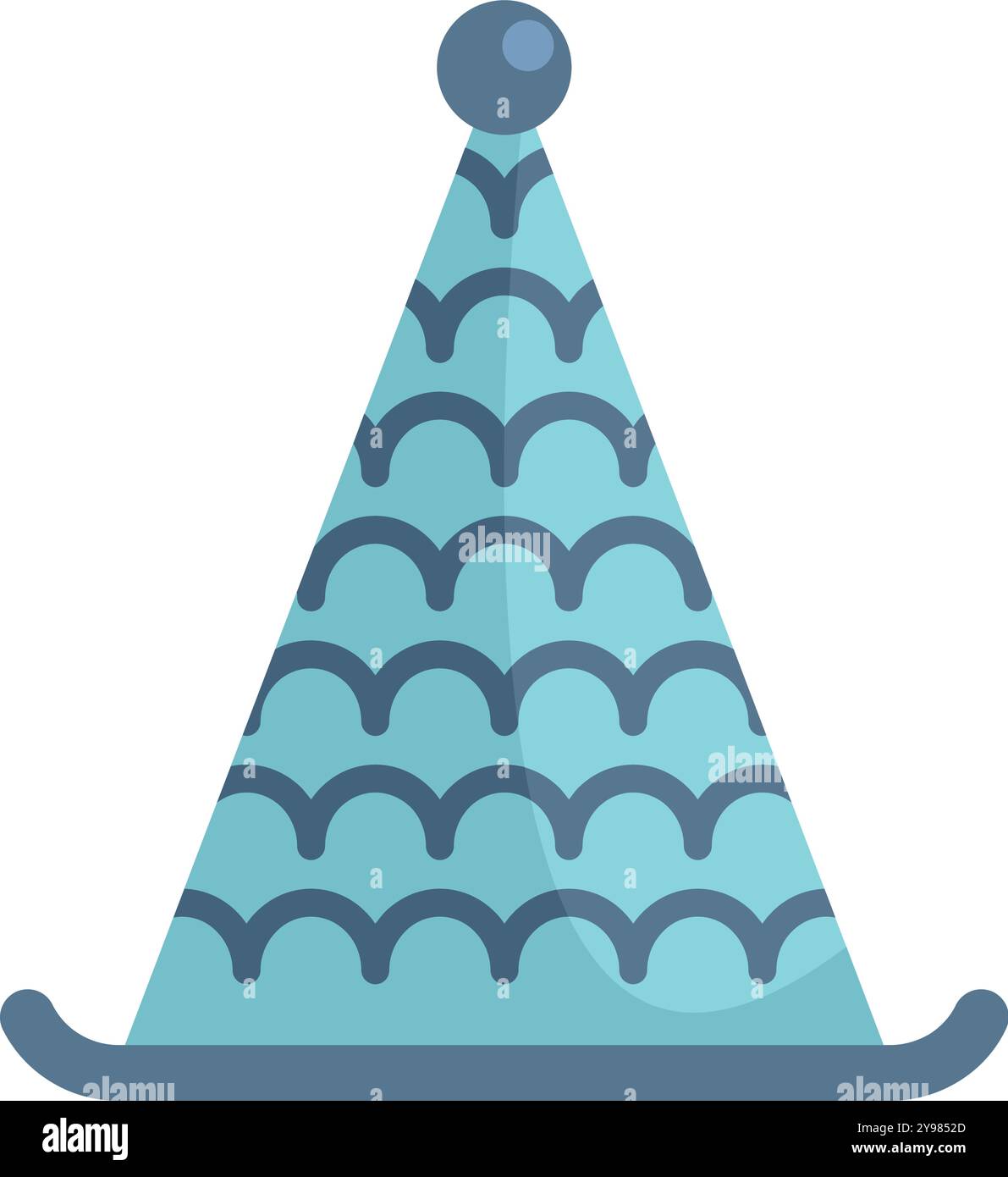 Chapeau de fête bleu avec un design festif, ajoutant une touche de joie à toute célébration ou événement spécial Illustration de Vecteur