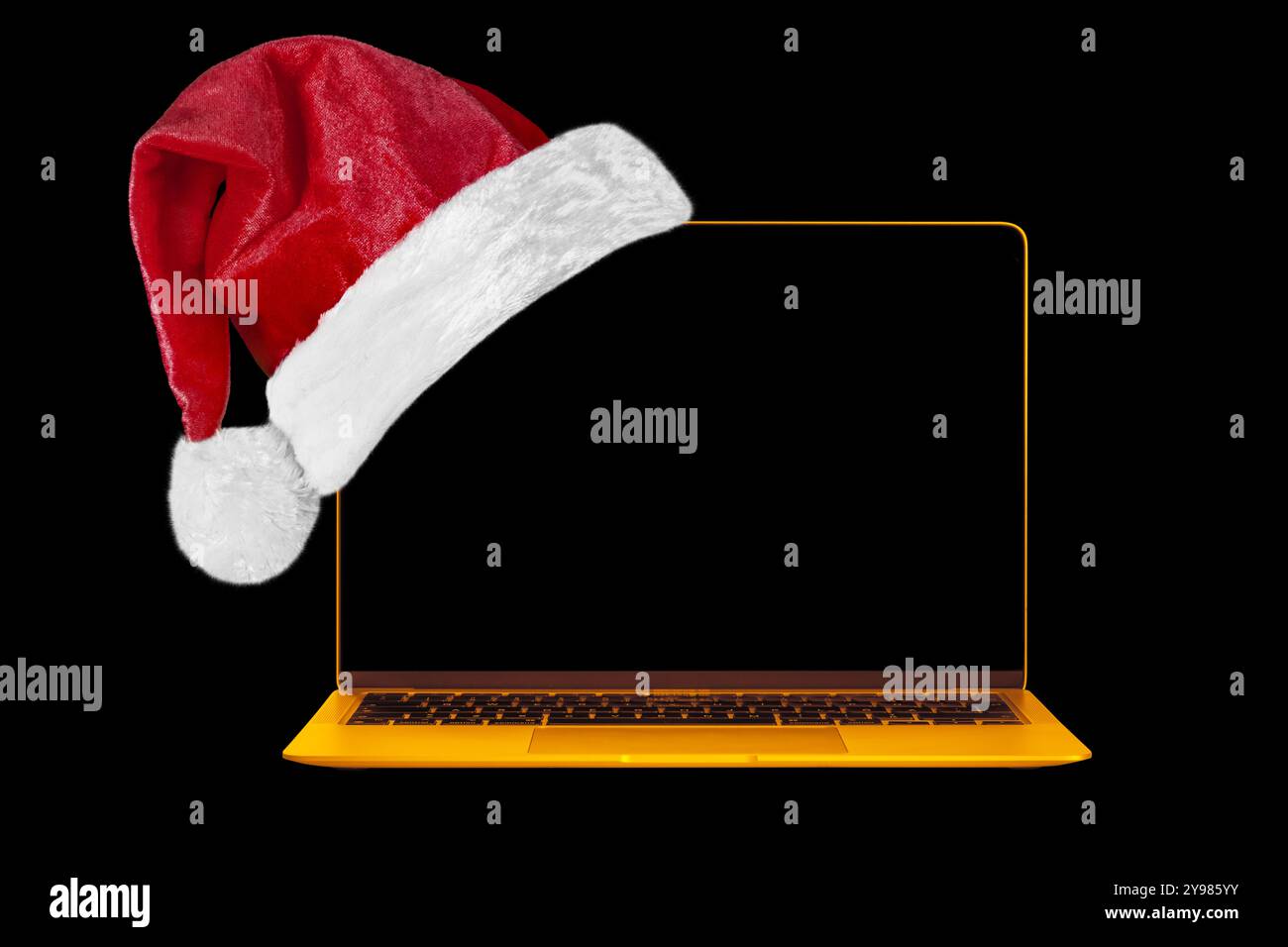 Photo de Noël sur fond noir Banque D'Images