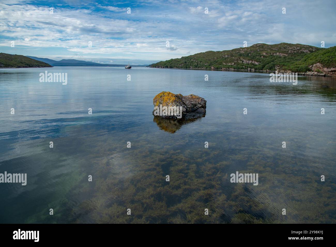 Loch Toscaig, Toscaig, Applecross Peninsular, Wester Ross, Highlands of Scotland, ROYAUME-UNI Banque D'Images