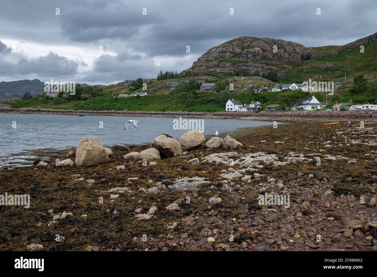 Vue de Shieldaig, Highlands écossais, Wester Ross, Écosse, Royaume-Uni Banque D'Images