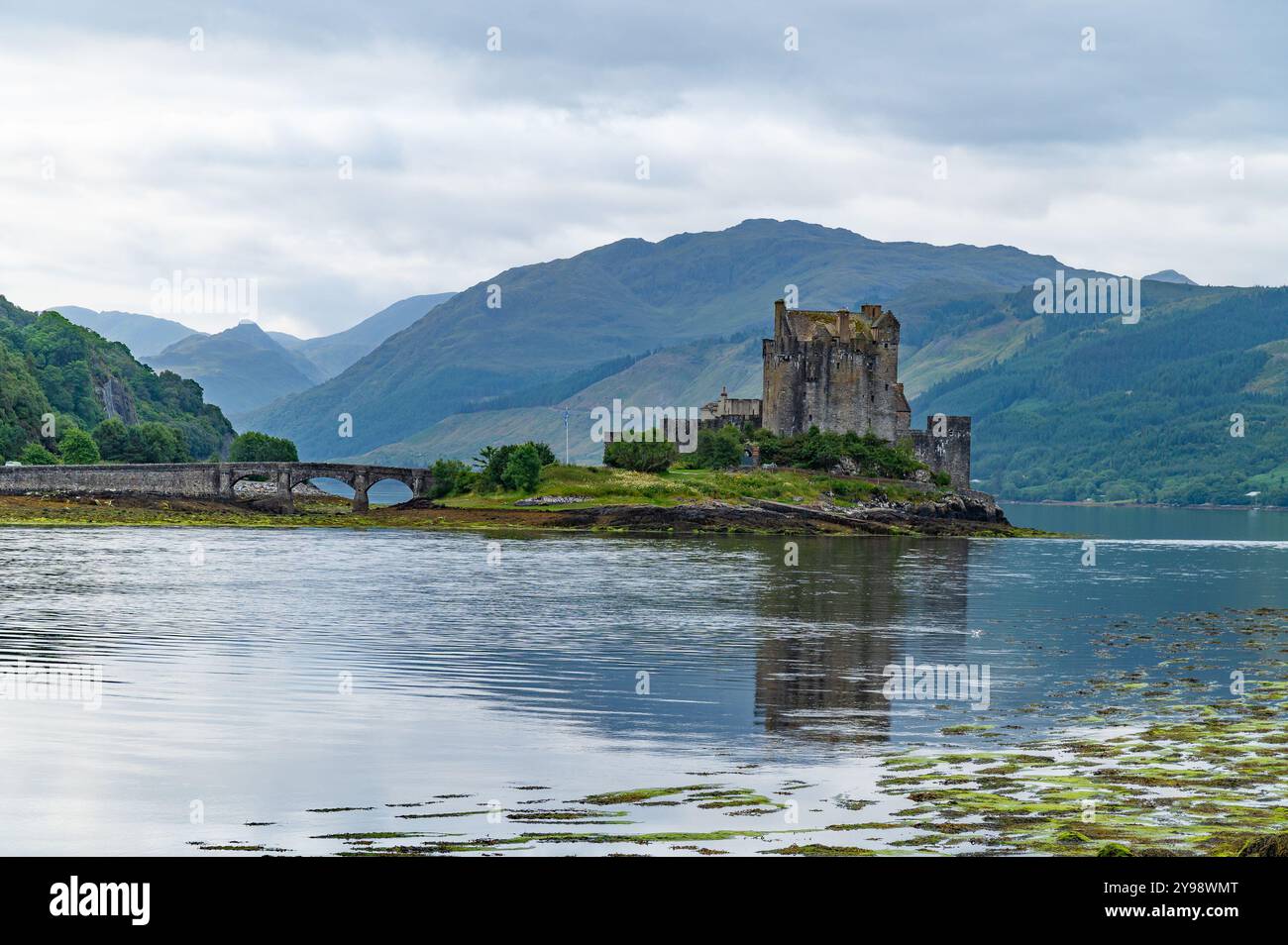 Château d'Eilean Donan, Dornie, Highlands de l'ouest de l'Écosse, Highlands, Royaume-Uni Banque D'Images