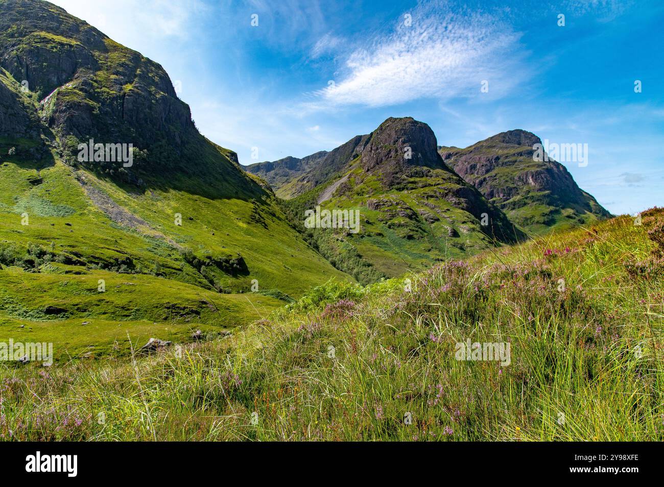 The Three Sisters, Glencoe, Highlands, Écosse, Royaume-Uni. Trois crêtes sur la montagne Bidean Nam Bian. Banque D'Images