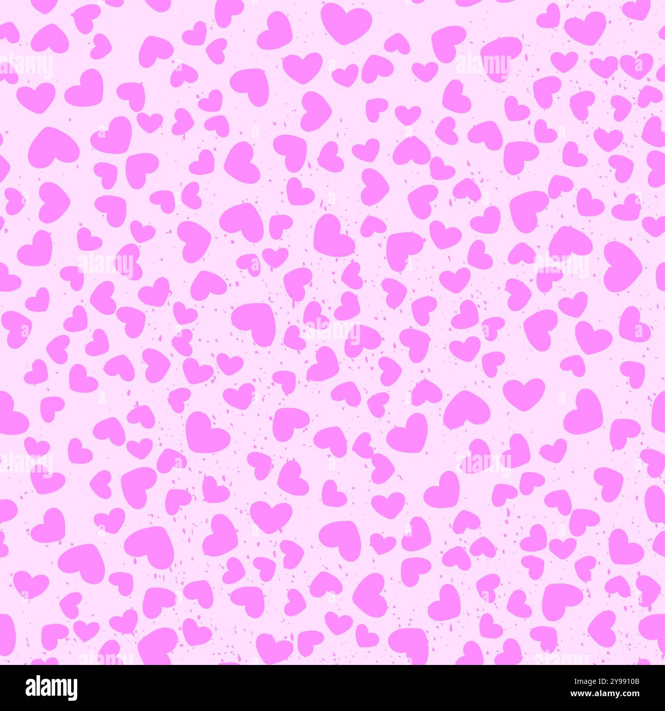 Modèle sans couture avec coeurs roses et texture grunge Illustration de Vecteur