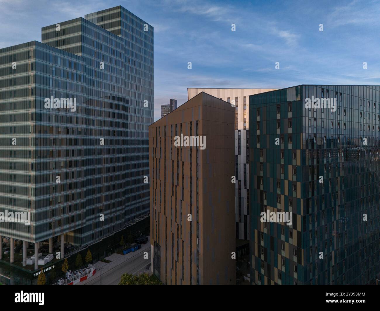 Gratte-ciel du centre de Manchester Banque D'Images