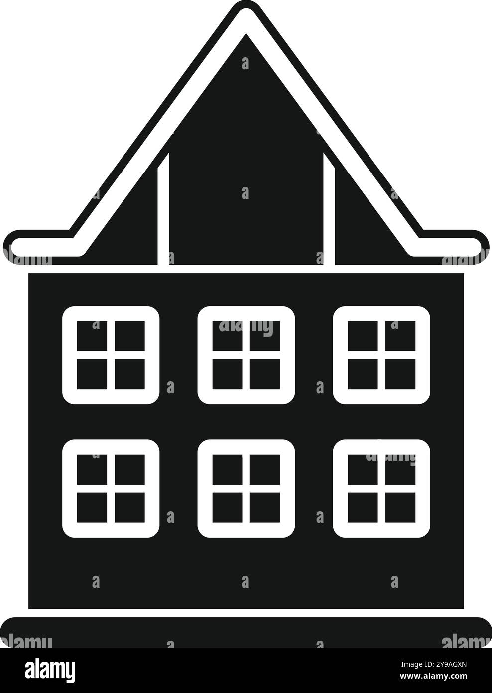 Icône vectorielle simple d'un bâtiment, parfait pour les sites Web ou les applications Illustration de Vecteur