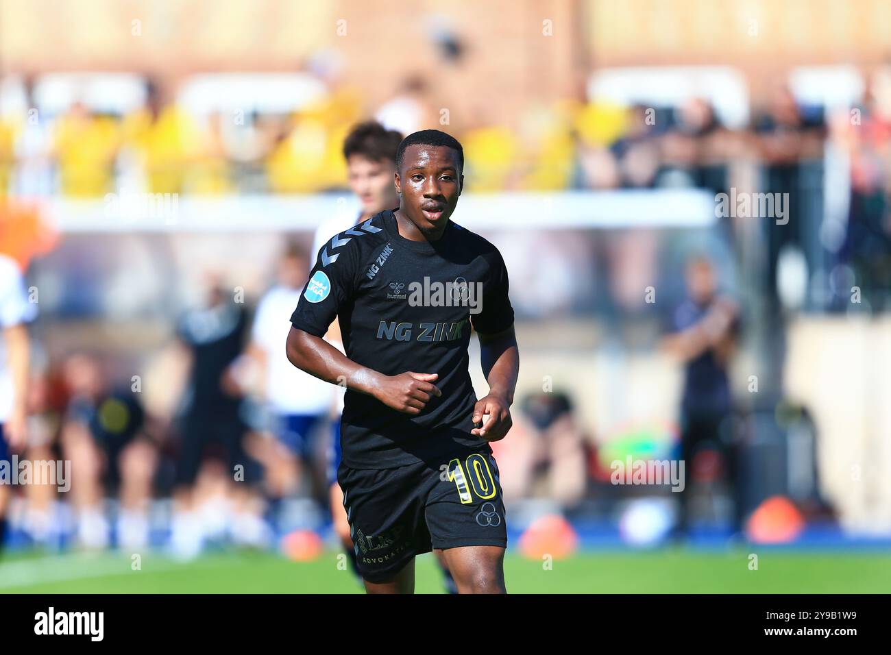 Copenhague, Danemark. 21 septembre 2024. Sanders Ngabo (10 ans) de l'AC Horsens vu lors du match NordicBet Liga entre B.93 et AC Horsens au stade d'Osterbro à Copenhague. Banque D'Images