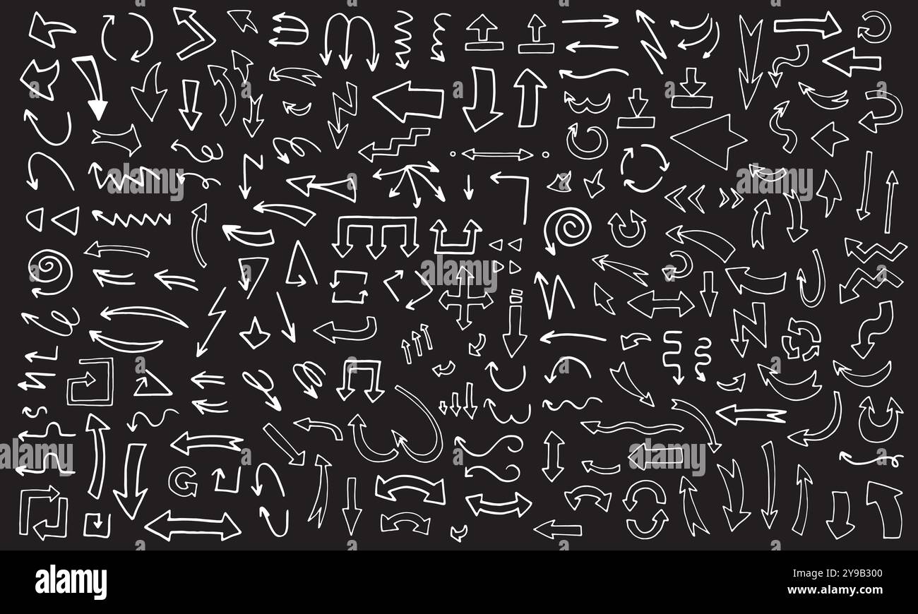 Hand drawn vector set flèche Illustration de Vecteur