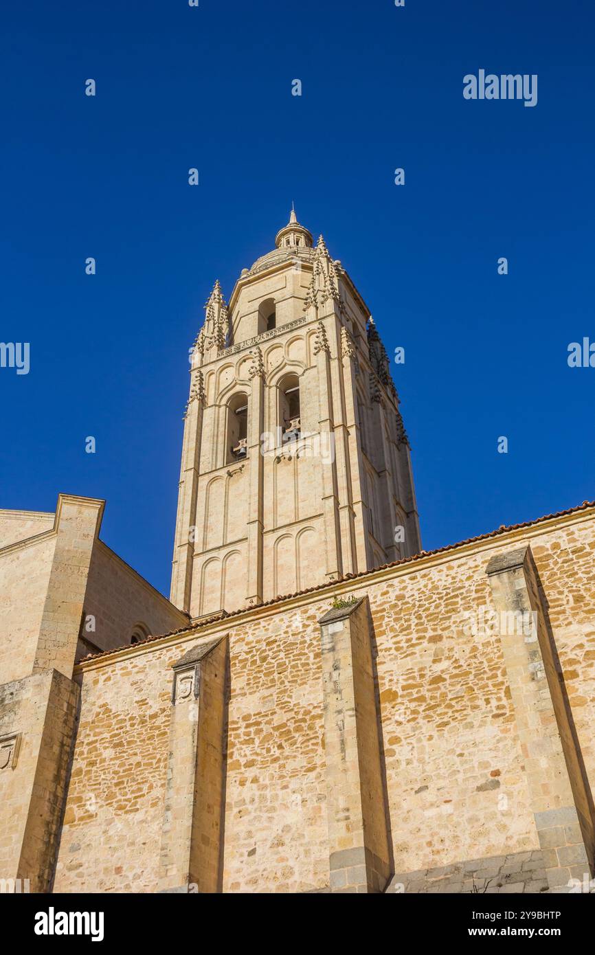 Tour de la cathédrale historique de Ségovie, Espagne Banque D'Images