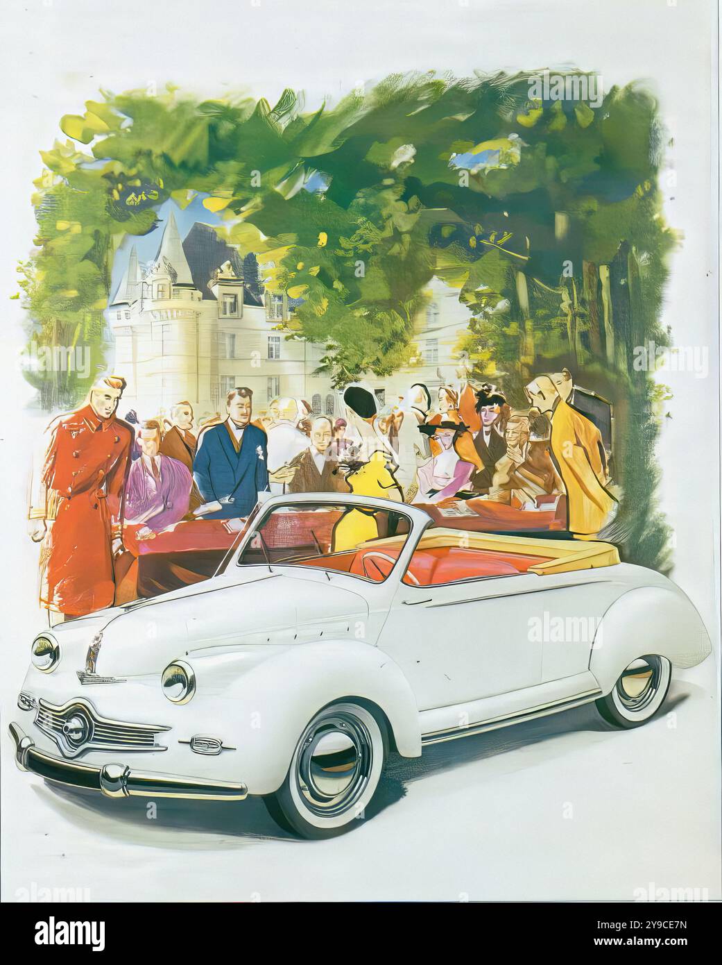 Panhard Dyna Cabriolet (1952) - publicité de voitures de presse vintage Banque D'Images