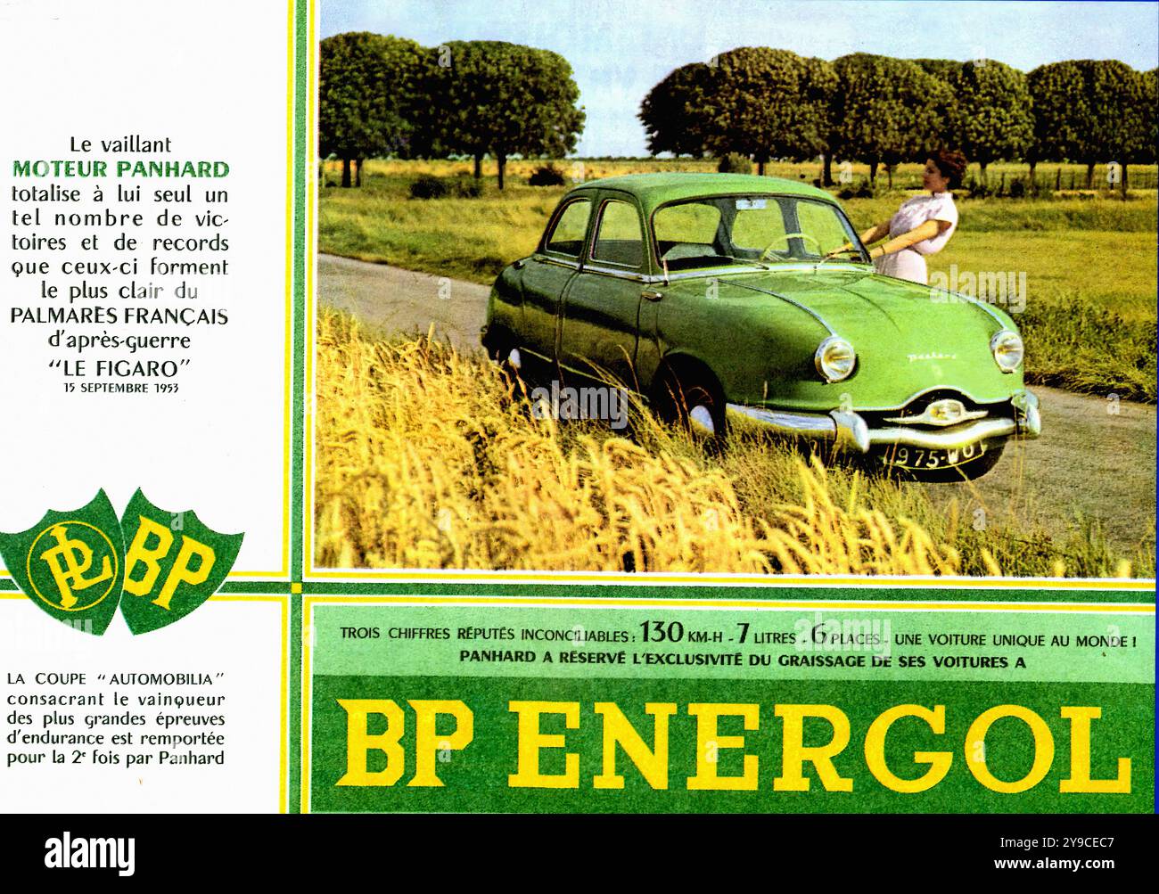 Panhard Dyna Z1 (1954-55) - publicité de voitures de presse vintage Banque D'Images