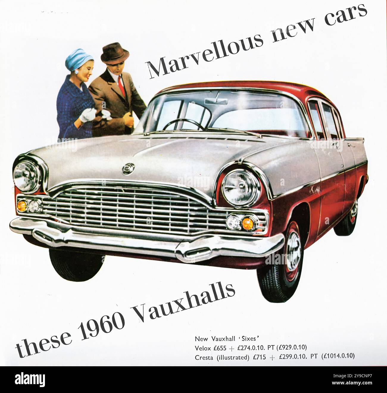 Vauxhall Velox & Cresta (1960) - publicité de voitures de presse vintage Banque D'Images