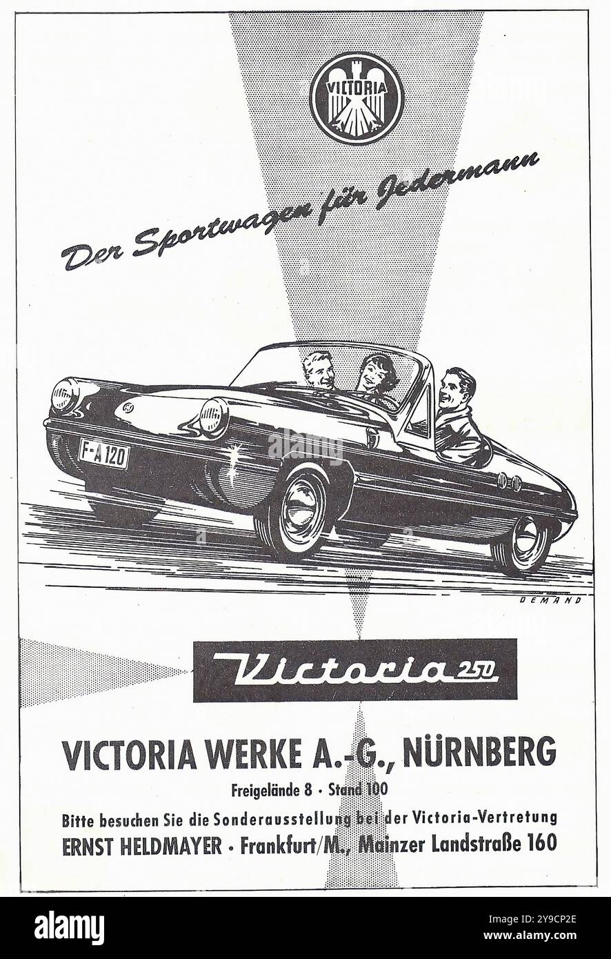 Victoria 250, 1957 - publicité de voiture de presse vintage Banque D'Images