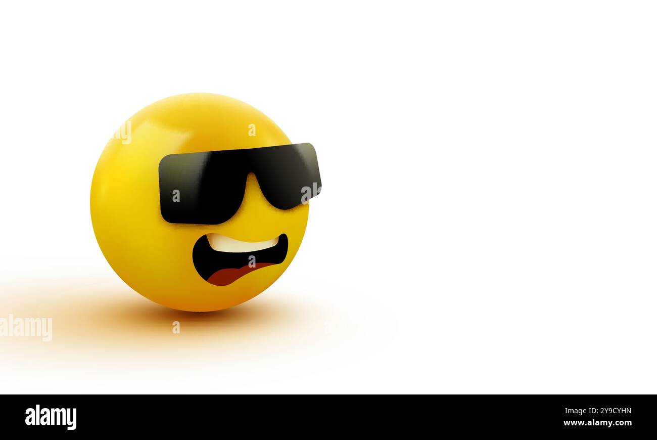 Visage avec des lunettes de soleil emoji - émoticône avec des lunettes de soleil sombres. Comme un patron. Illustration vectorielle Illustration de Vecteur Visage avec des lunettes de soleil emoji - émoticône avec des lunettes de soleil sombres. Comme un patron. Illustration vectorielle Illustration de Vecteur