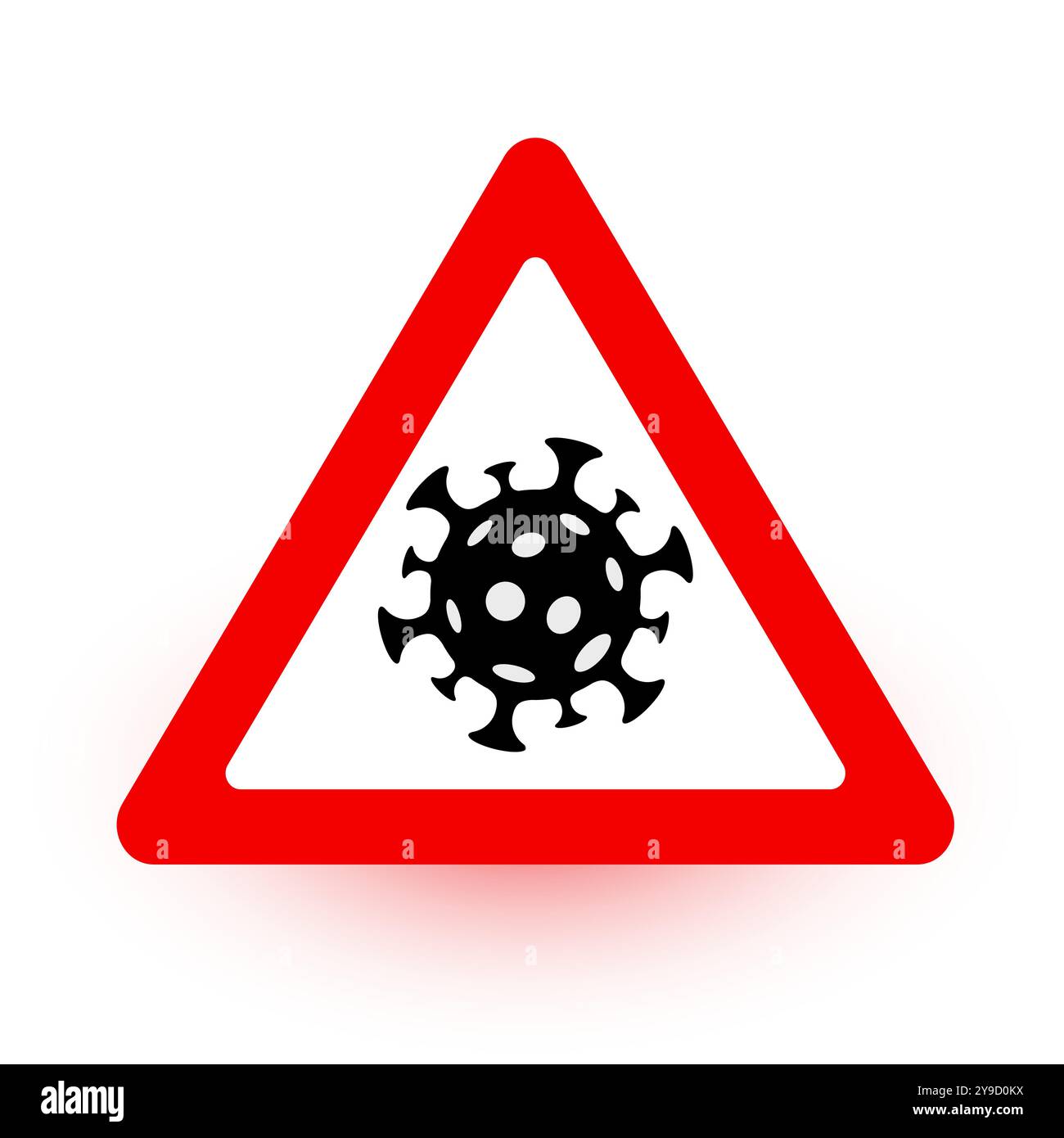 Signe attention coronavirus. Arrêtez le coronavirus. Épidémie de coronavirus. Coronavirus danger et risque de santé publique maladie et grippe. Concept médical pandémique. Illustration vectorielle Illustration de Vecteur