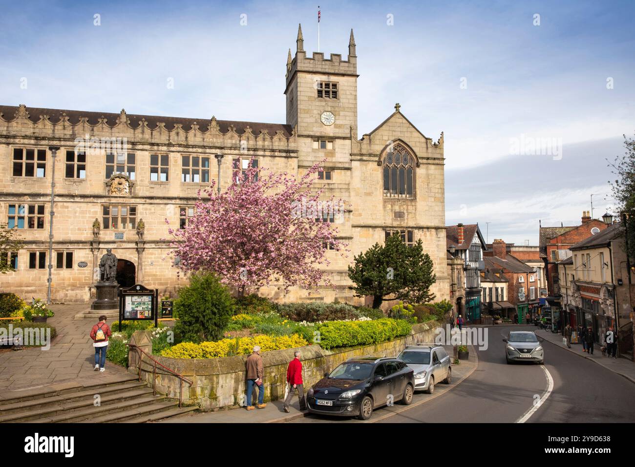 Royaume-Uni, Angleterre, Shropshire, Shrewsbury, Castle Gates, bibliothèque Banque D'Images