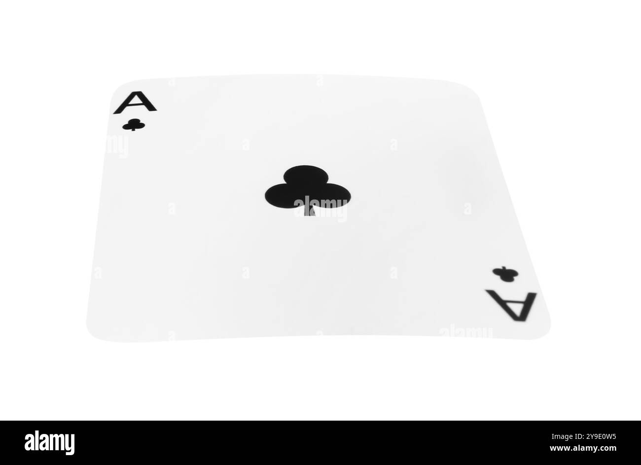 Jeu de poker. Une carte à jouer isolée sur blanc Banque D'Images Jeu de poker. Une carte à jouer isolée sur blanc Banque D'Images