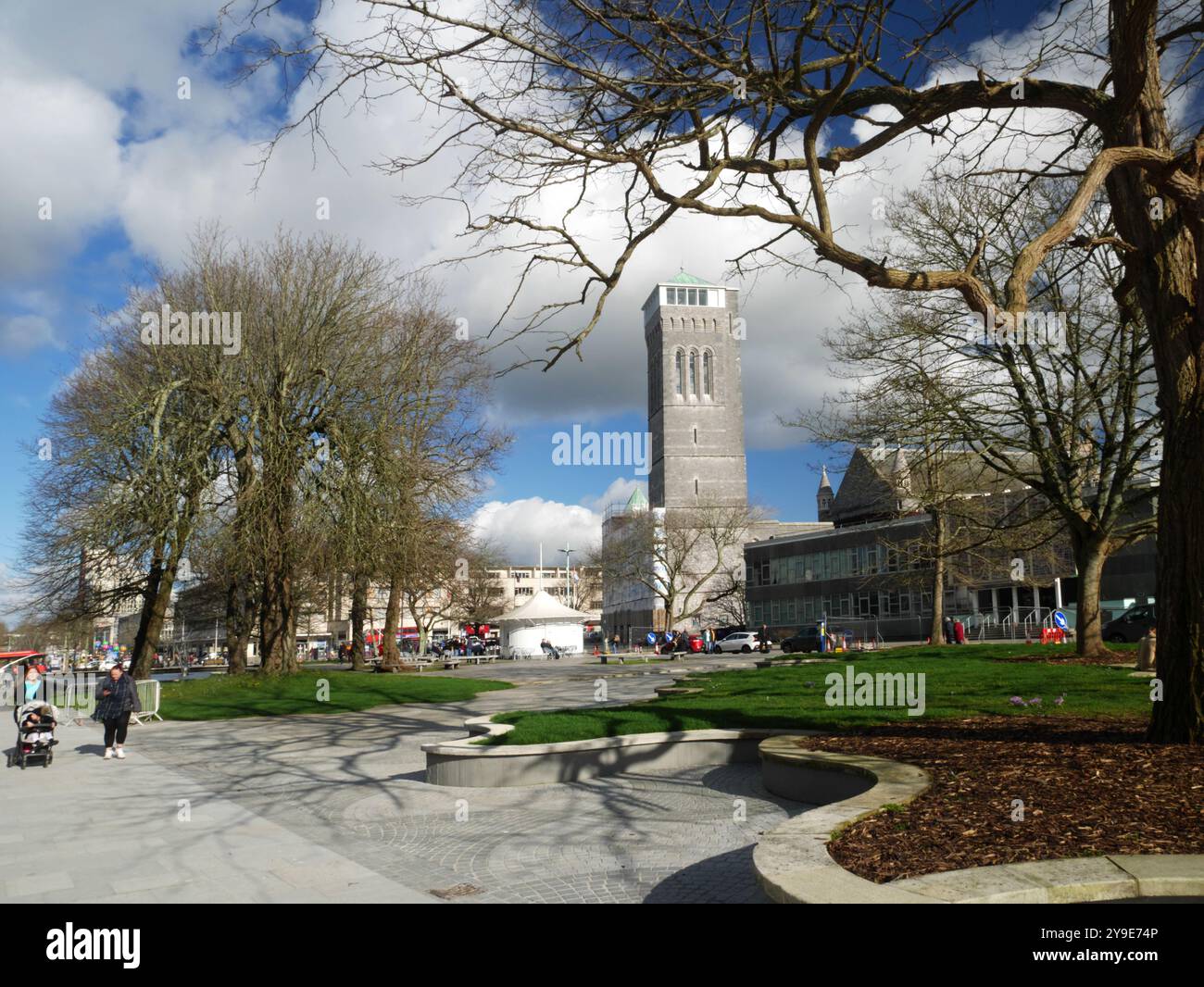 Guildhall Square, Plymouth, Devon. Banque D'Images
