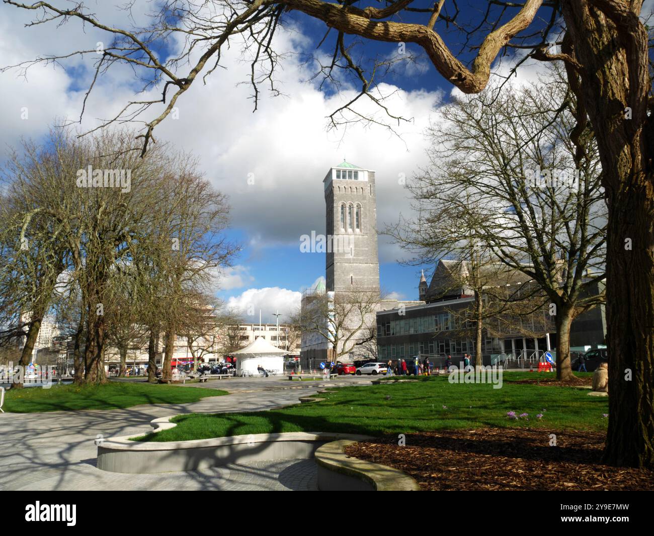 Guildhall Square, Plymouth, Devon. Banque D'Images