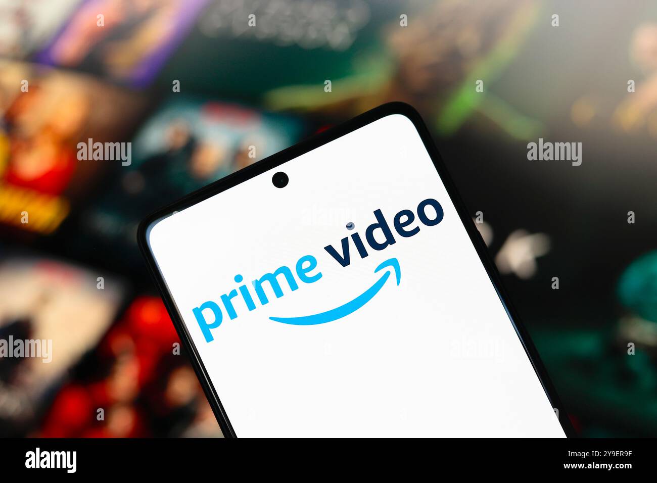 14 juillet 2024, Paraguay. Dans cette illustration photo, le logo Amazon Prime Video est affiché sur l'écran d'un smartphone Banque D'Images