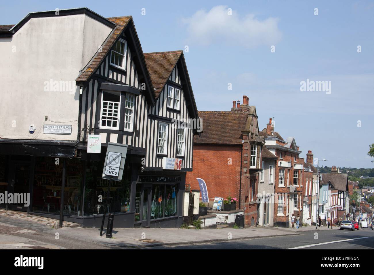 Propriétés sur North Hill, Colchester, Essex au Royaume-Uni Banque D'Images