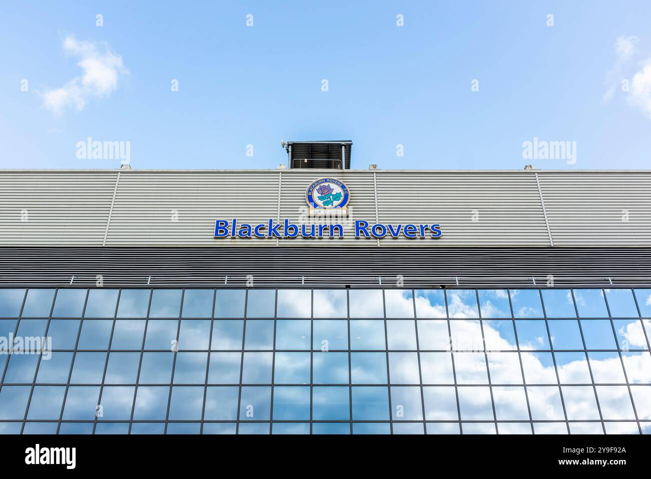 Ewood Park, Blackburn, Lancashire, Royaume-Uni. Domicile de l'un des membres fondateurs de la ligue de football Blackburn Rovers Football Club. Support Jack Walker Banque D'Images