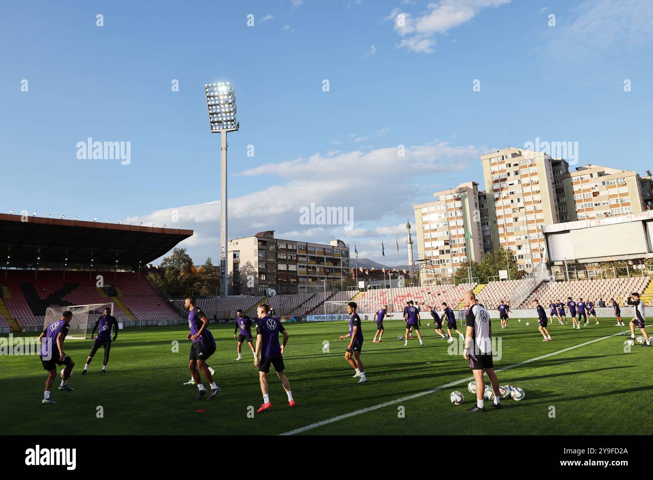 Zenica, Bosnie-Herzégovine. 10 octobre 2024. Football, équipe nationale, avant le match de la Ligue des Nations en Bosnie-Herzégovine, stade Bilino Polje, entraînement final Allemagne, les joueurs s'entraînent. Crédit : Christian Charisius/dpa/Alamy Live News Banque D'Images