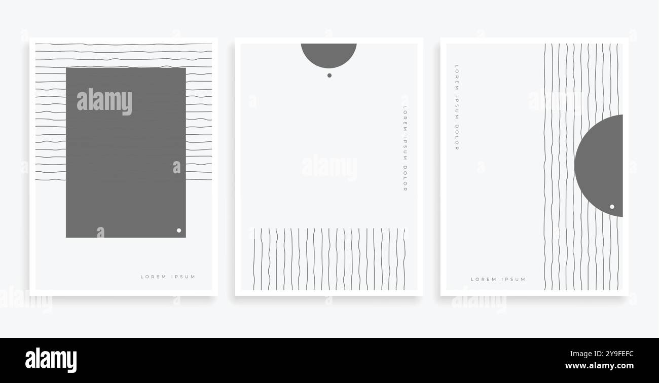 motif bohème minimal abstrait défini dans le vecteur de style rétro Illustration de Vecteur