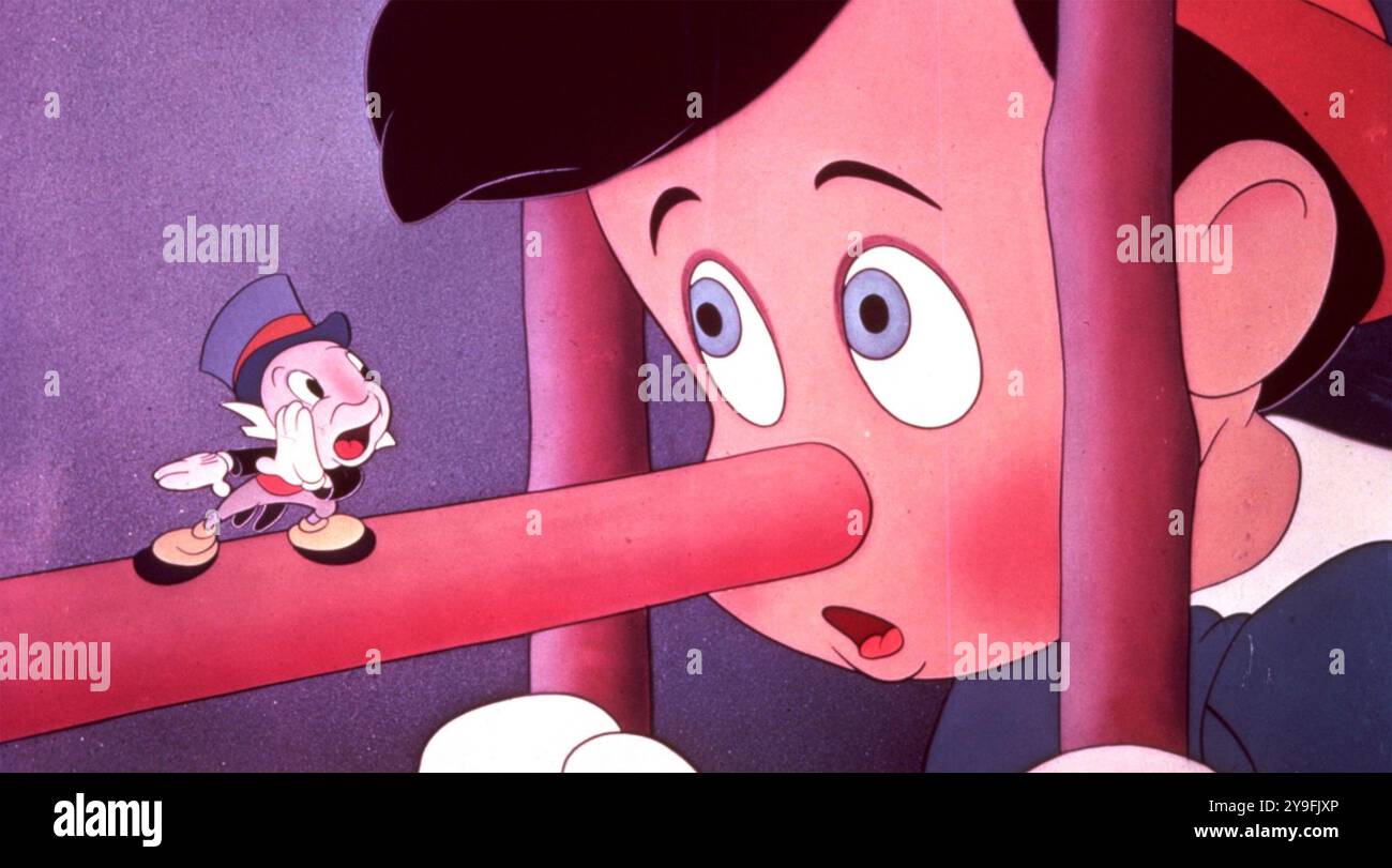 PINOCCHIO 1940 Walt Disney/RKO Radio Pictures film d'animation mettant en vedette Jiminy Cricket Banque D'Images