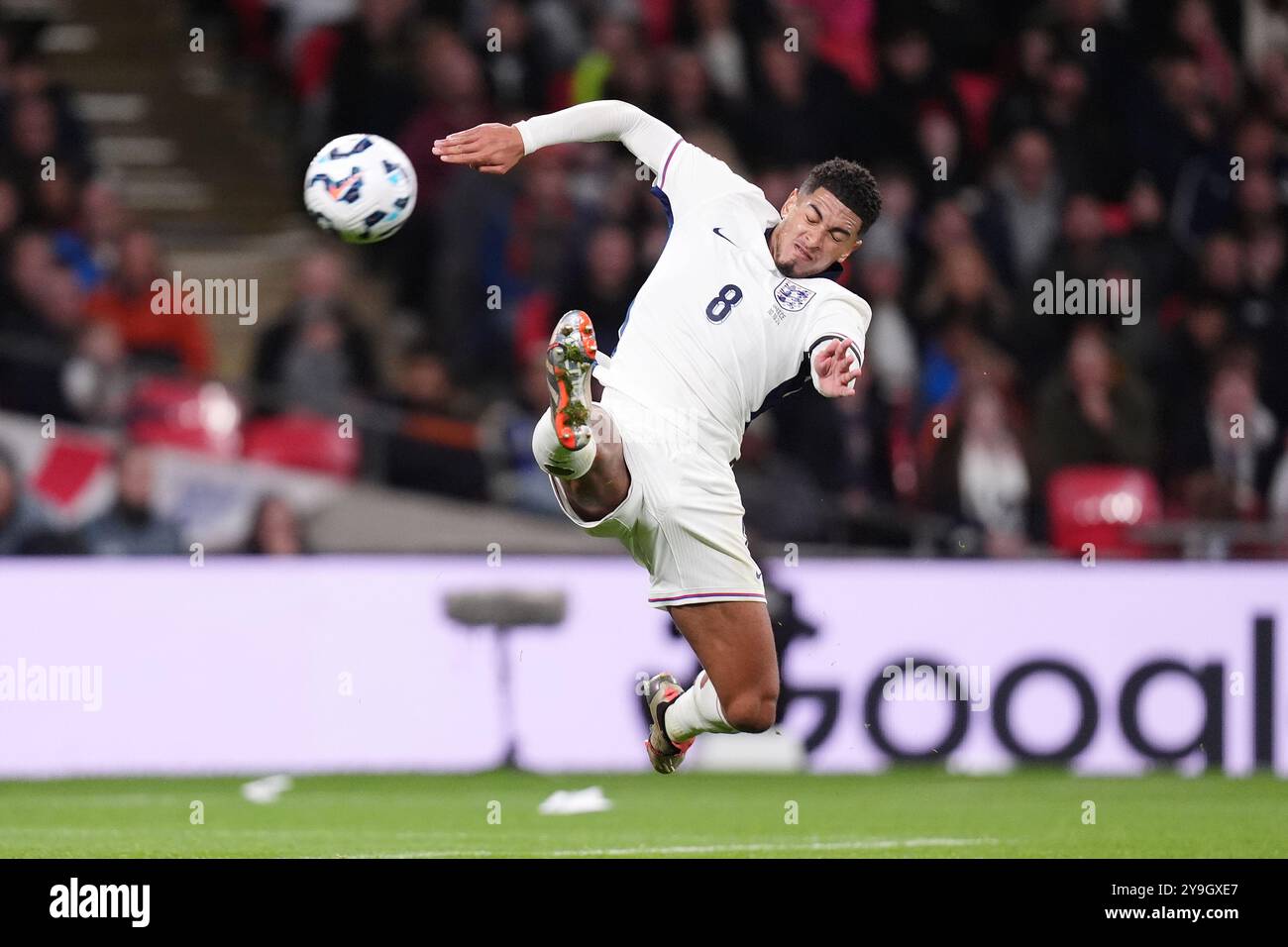 L'Anglais Jude Bellingham lors du match du Groupe B2 de l'UEFA Nations League au stade de Wembley à Londres. Date de la photo : jeudi 10 octobre 2024. Banque D'Images