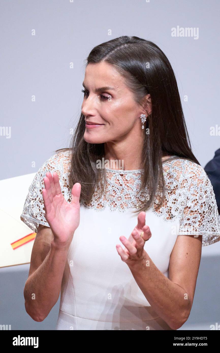 Madrid, Espagne. 10 octobre 2024. La Reine Letizia d'Espagne assiste à la remise des Prix nationaux de la culture 2022-2023 au Musée Reina Sofia le 10 octobre 2024 à Madrid, Espagne. Crédit : album/Alamy Live News Banque D'Images