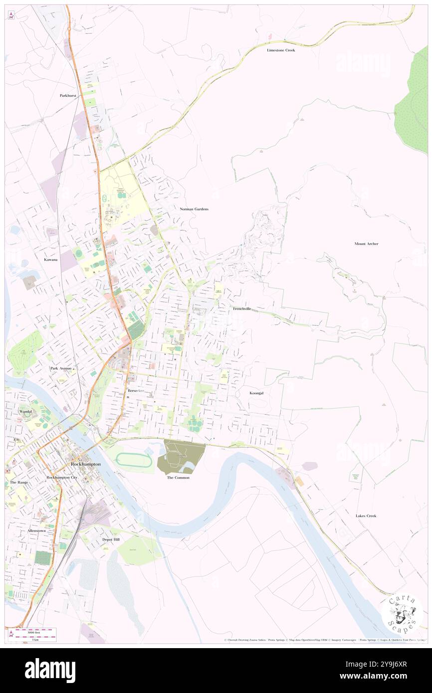 Frenchville, Rockhampton, au, Australie, Queensland, s 23 20' 51'', N 150 32' 40'', carte, Cartascapes carte publiée en 2024. Explorez Cartascapes, une carte qui révèle la diversité des paysages, des cultures et des écosystèmes de la Terre. Voyage à travers le temps et l'espace, découvrir l'interconnexion du passé, du présent et de l'avenir de notre planète. Banque D'Images