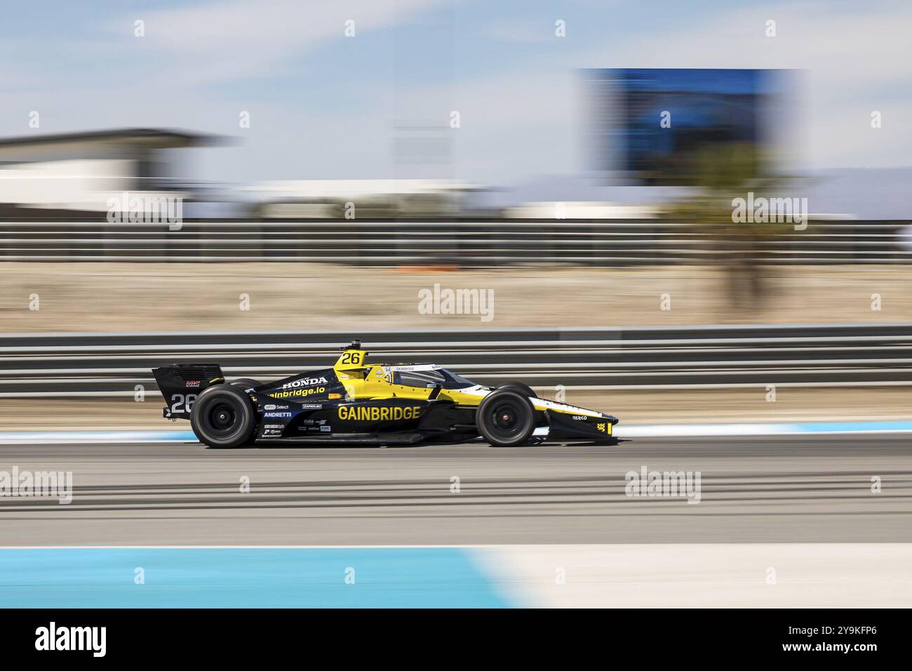 COLTON HERTA (26) de Valence, Californie, pratique pour le premier défi de 1 million de dollars du Thermal Club au Thermal Club de Thermal, CA Banque D'Images