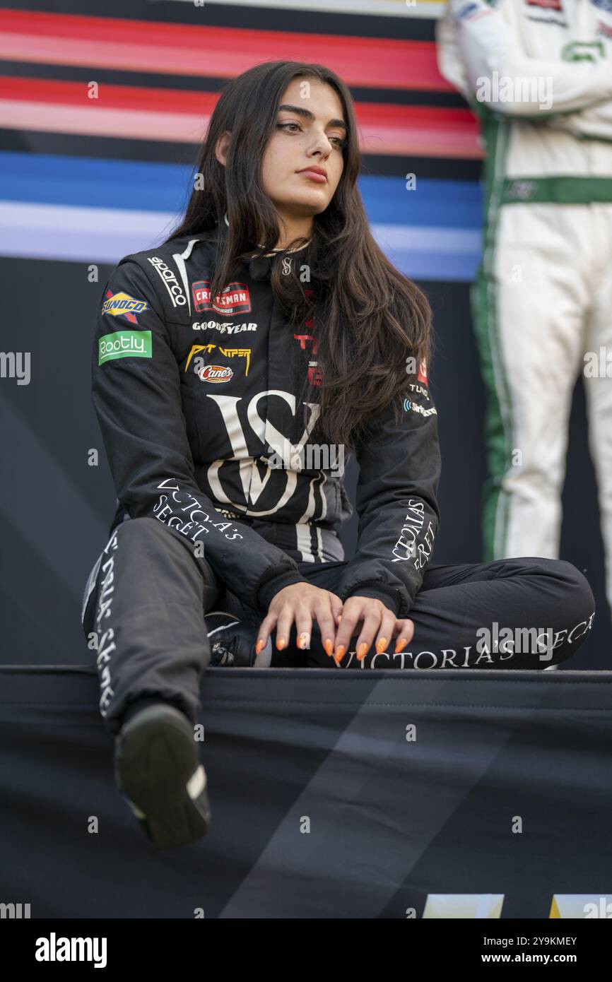 NASCAR Craftsman Truck Series Driver, Toni Breidinger, prend la piste pour le Rackley Roofing 200 à la Nashville Superspeedway au Liban TN Banque D'Images