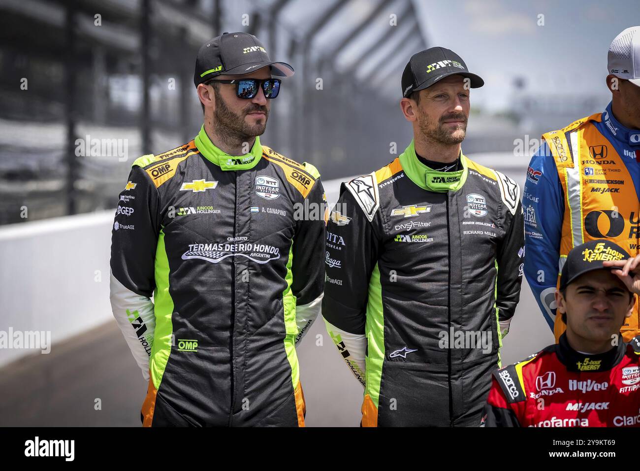 ROMAIN GROSJEAN (77) de Genève, Suisse se prépare à s'entraîner pour l'Indy 500 à l'Indianapolis Motor Speedway à Speedway, IN Banque D'Images