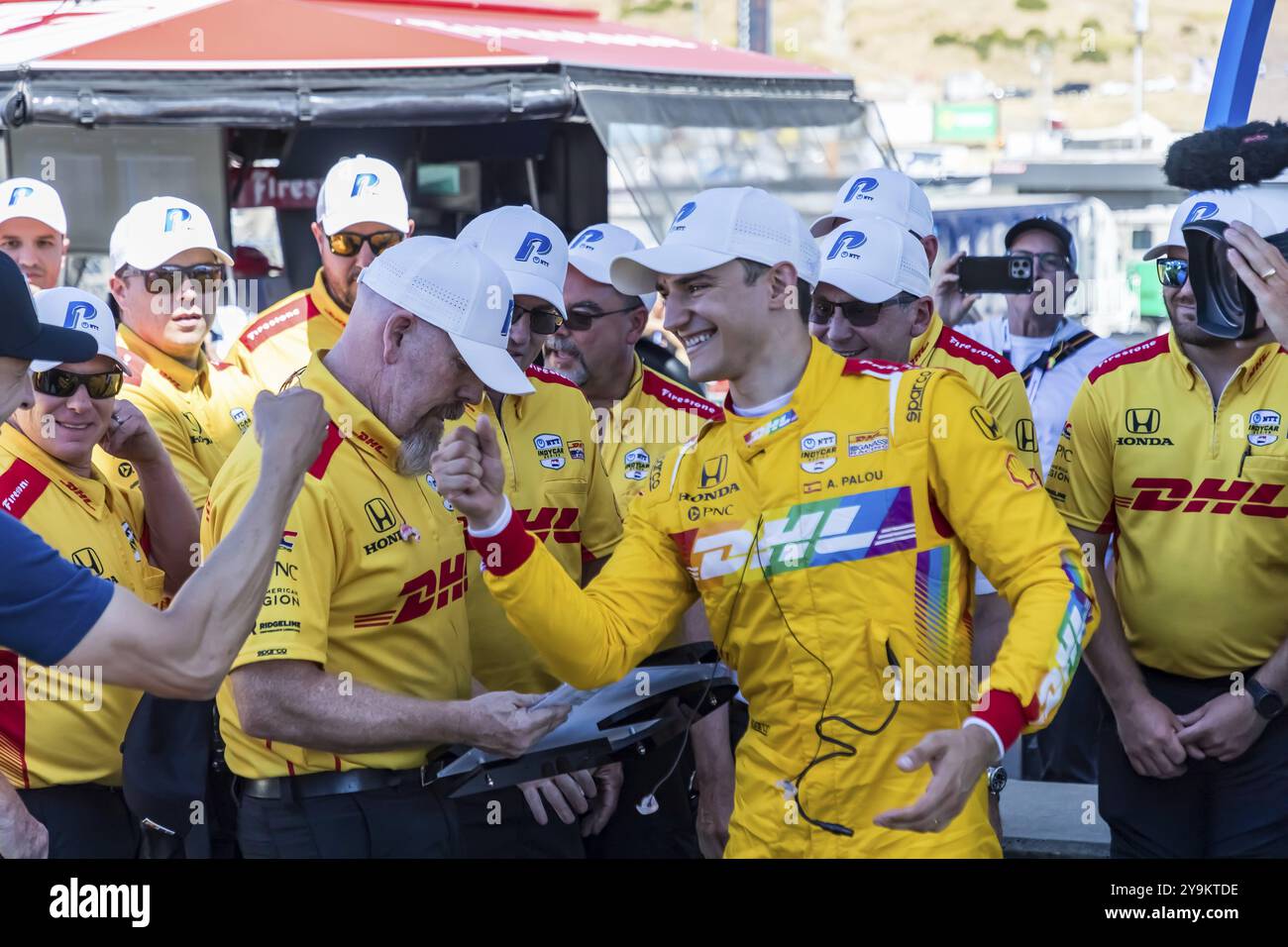 ALEX Palou (10 ans), pilote de LA SÉRIE NTT INDYCAR de Barcelone, Espagne, remporte la pole du Firestone Grand Prix de Monterey au WeatherTech Raceway Lagu Banque D'Images