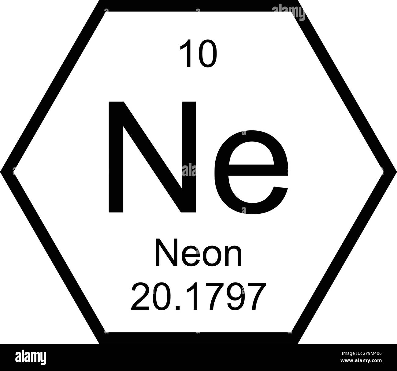 icône de symbole périodique chimique atomique icône néon conception d'illustration Illustration de Vecteur