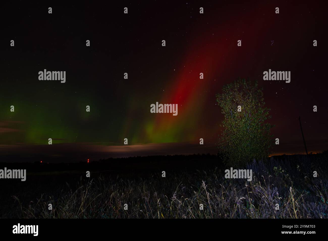 Aurores boréales dans le pays, Ottawa, Ontario, Canada Banque D'Images Aurores boréales dans le pays, Ottawa, Ontario, Canada Banque D'Images