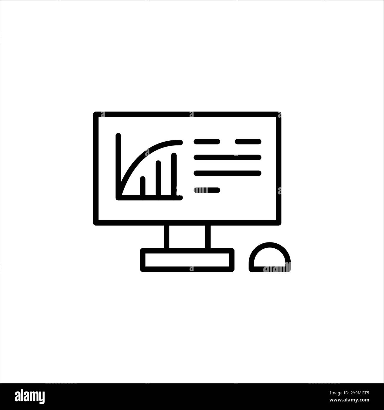 Icône d'analyse informatique Illustration de Vecteur