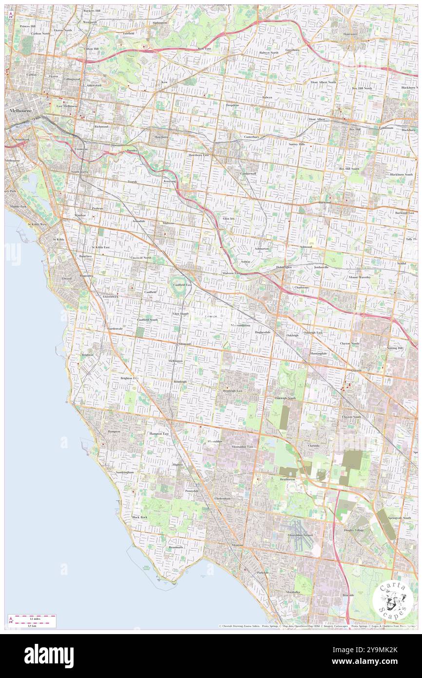 Carnegie, Glen Eira, au, Australie, Victoria, s 37 53' 11'', N 145 3' 32'', carte, Cartascapes carte publiée en 2024. Explorez Cartascapes, une carte qui révèle la diversité des paysages, des cultures et des écosystèmes de la Terre. Voyage à travers le temps et l'espace, découvrir l'interconnexion du passé, du présent et de l'avenir de notre planète. Banque D'Images