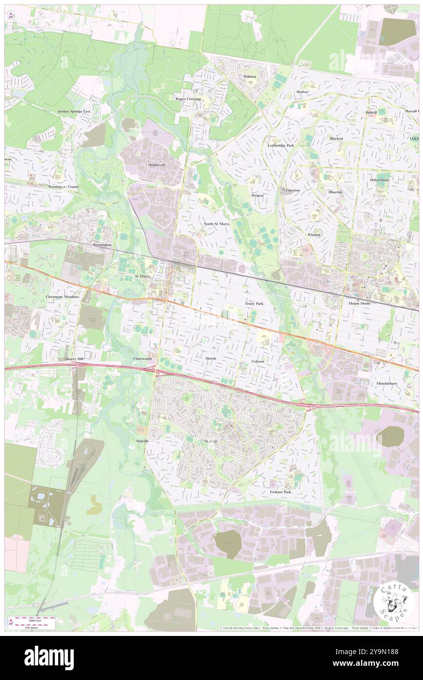 Cimetière St Marys, municipalité de Penrith, au, Australie, Nouvelle-Galles du Sud, s 33 46' 24'', N 150 47' 4'', carte, Cartascapes carte publiée en 2024. Explorez Cartascapes, une carte qui révèle la diversité des paysages, des cultures et des écosystèmes de la Terre. Voyage à travers le temps et l'espace, découvrir l'interconnexion du passé, du présent et de l'avenir de notre planète. Banque D'Images