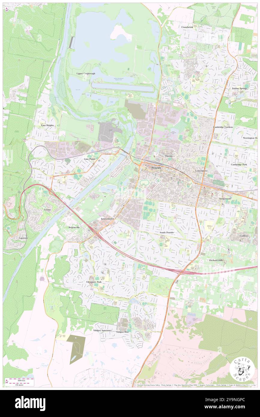 Chifley at Penrith, Penrith Municipality, au, Australie, Nouvelle-Galles du Sud, s 33 45' 36'', N 150 41' 1'', carte, Cartascapes carte publiée en 2024. Explorez Cartascapes, une carte qui révèle la diversité des paysages, des cultures et des écosystèmes de la Terre. Voyage à travers le temps et l'espace, découvrir l'interconnexion du passé, du présent et de l'avenir de notre planète. Banque D'Images