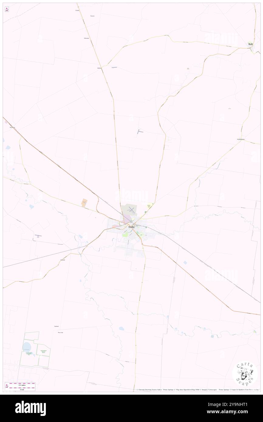 Dalby, Western Downs, au, Australie, Queensland, s 27 10' 54'', N 151 15' 43'', carte, Cartascapes carte publiée en 2024. Explorez Cartascapes, une carte qui révèle la diversité des paysages, des cultures et des écosystèmes de la Terre. Voyage à travers le temps et l'espace, découvrir l'interconnexion du passé, du présent et de l'avenir de notre planète. Banque D'Images