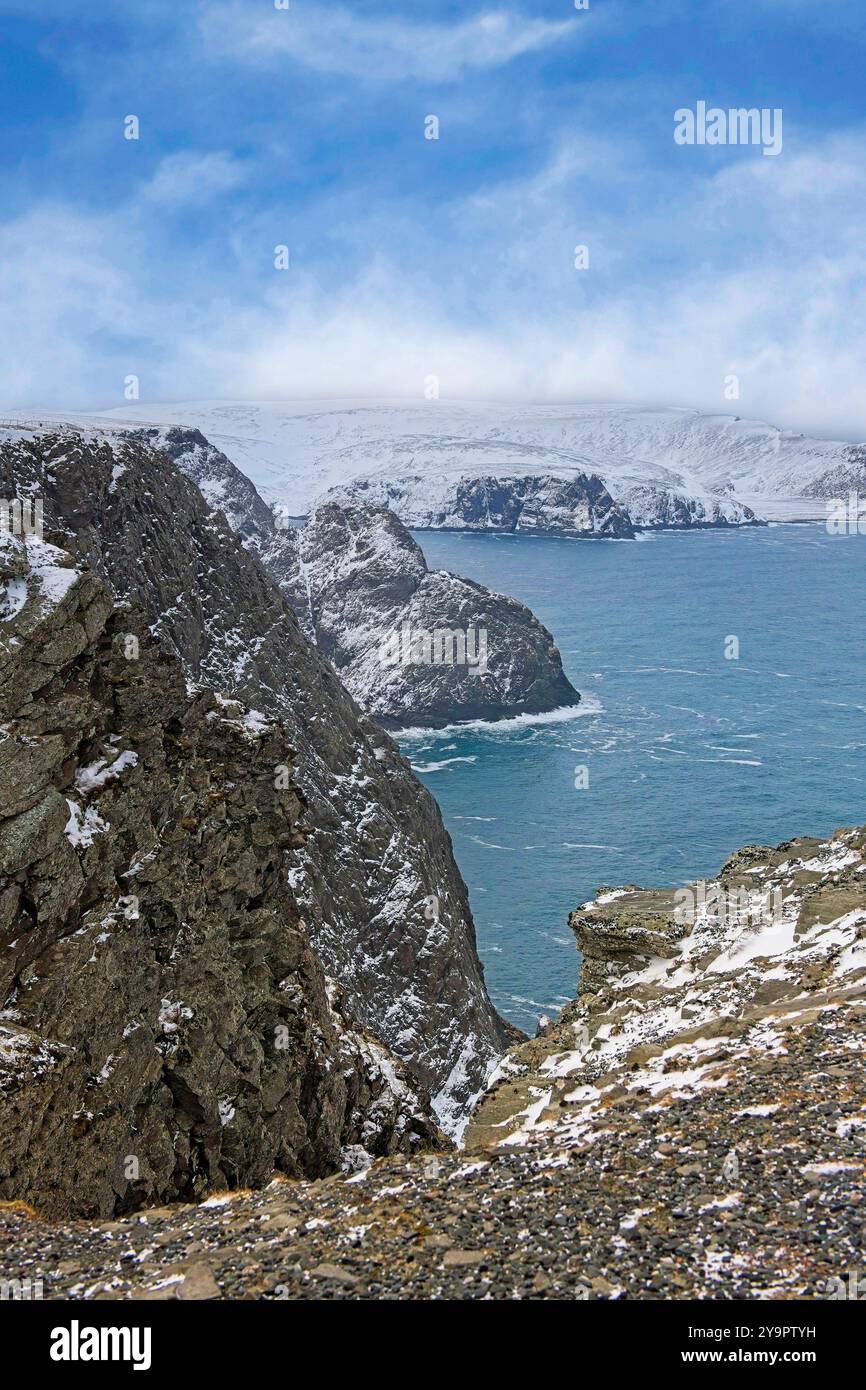 Plateau Nordkap nord de la Norvège Banque D'Images