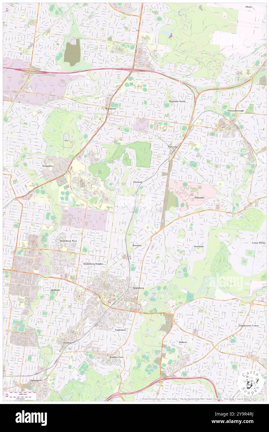 MacLeod, Banyule, au, Australie, Victoria, s 37 43' 35'', N 145 4' 7'', carte, Cartascapes carte publiée en 2024. Explorez Cartascapes, une carte qui révèle la diversité des paysages, des cultures et des écosystèmes de la Terre. Voyage à travers le temps et l'espace, découvrir l'interconnexion du passé, du présent et de l'avenir de notre planète. Banque D'Images