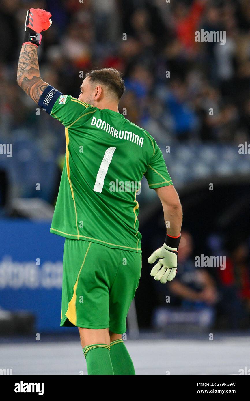 10 octobre 2024, Stadio Olimpico, Roma, Italie ; UEFA Nations League Football ; Italie contre Belgique ; Gianluigi Donnarumma d'Italie Banque D'Images